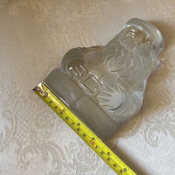 Vintage Viking lead cut glass/frosted Santa paperweight, decoration - Picture 10 of 11